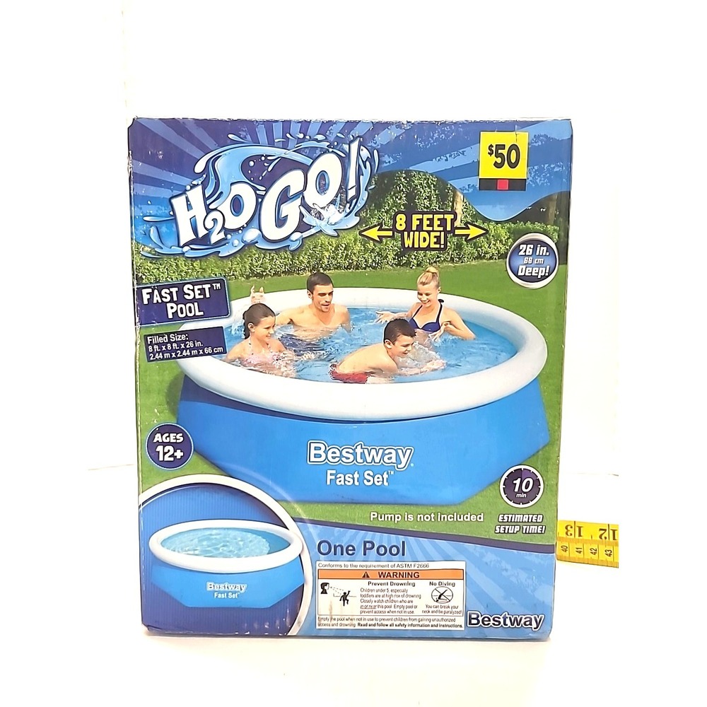 Bestway- H2O Go! Fast Set 8'x26" Swimming Pool Set